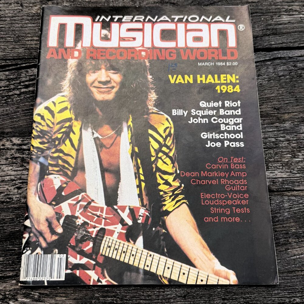 International Musician And Recording World Magazine Van Halen March 1984 Rock